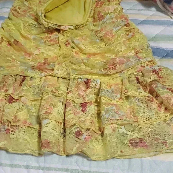 💥F21 yellow scrunched dress - Picture 7 of 9